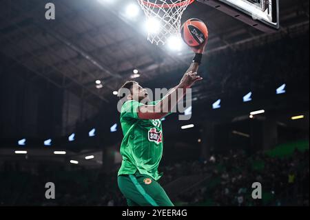 37 Kostas Antetokounmpo du Panathinaikos AKTOR Athens joue lors de la sixième ronde Euroleague entre Panathinaikos AKTOR Athens et LDLC ASVEL Villeurbanne à l'OAKA Altion Arena le 30 octobre 2024, Athènes, Grèce. Banque D'Images