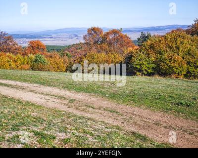 Incroyable vue d'automne de la montagne Plana, région de Sofia, Bulgarie Banque D'Images