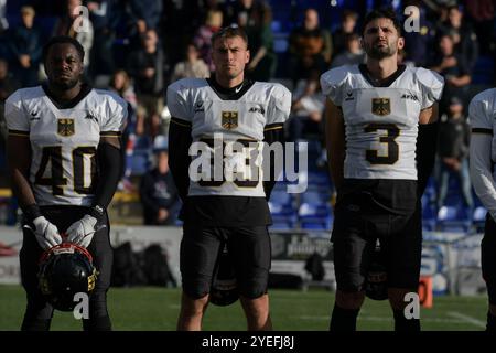 « Un affrontement intense entre la Grande-Bretagne et l’Allemagne le 19-10-24! Score final : Grande-Bretagne 11 - 49 Allemagne. Banque D'Images