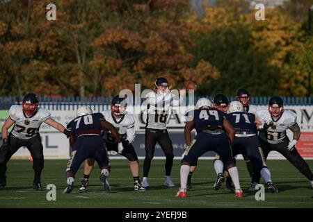 « Un affrontement intense entre la Grande-Bretagne et l’Allemagne le 19-10-24! Score final : Grande-Bretagne 11 - 49 Allemagne. Banque D'Images