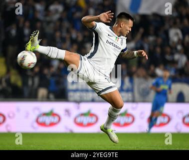 Empoli, Italie. 30 octobre 2024. Lautaro Martinez de l'Inter Milan participe à un match de Serie A entre Empoli et Inter Milan à Empoli, Italie, Oct. 30, 2024. Crédit : Alberto Lingria/Xinhua/Alamy Live News Banque D'Images