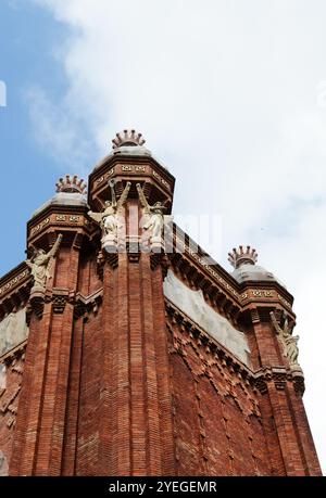 Arc de Triomf à Barcelone, Espagne. Banque D'Images