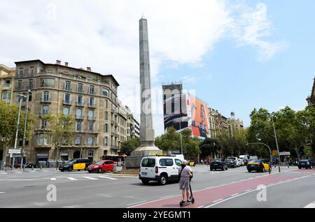 Plaça Cinc d'Oros à Barcelone, Espagne. Banque D'Images