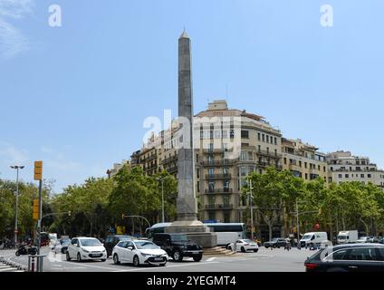 Plaça Cinc d'Oros à Barcelone, Espagne. Banque D'Images