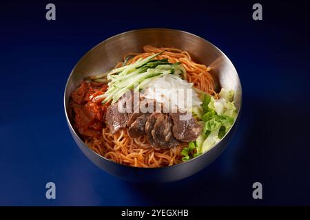 Délicieuse cuisine coréenne, nouilles de bœuf coréennes Banque D'Images