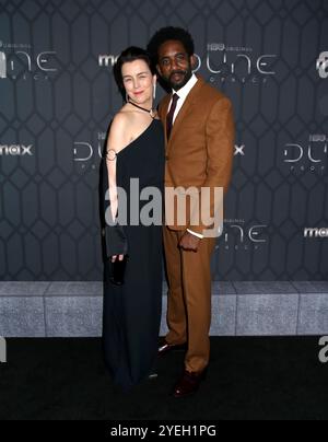 New York, États-Unis. 30 octobre 2024. Olivia Williams et Rhashan Stone assistent à la première mondiale de « Dune : Prophecy » de HBO au Jazz at Lincoln Center le 30 octobre 2024 à New York City, NY © Steven Bergman/AFF-USA. Crédit COM : AFF/Alamy Live News Banque D'Images