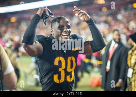 Landover, Maryland, États-Unis. 27 octobre 2024. Jeremy Reaves (39 ans) lors du match entre les Bears de Chicago et les Commanders de Washington joué à Landover, Maryland. Cory Royster/Cal Sport Media/Alamy Live News Banque D'Images