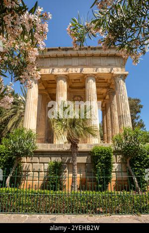 Beau point de repère, Lower Barrakka Garden à la Valette, Malte. Patrimoine culturel de Malte Banque D'Images