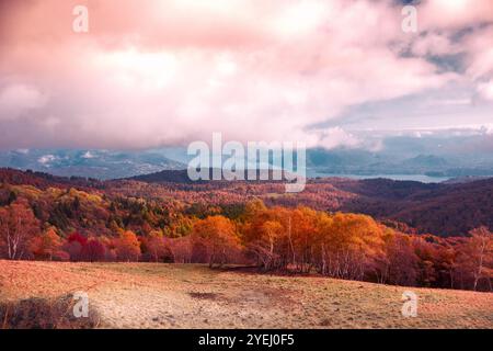 Paysage coloré surréaliste pendant l'automne. Banque D'Images