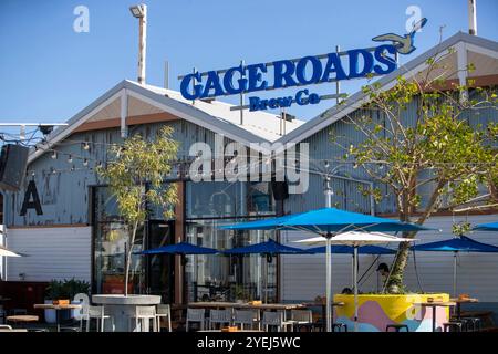 L'image montre la brasserie Gage Roads Brew Co, une brasserie et un bar populaire à Fremantle, en Australie occidentale. Banque D'Images