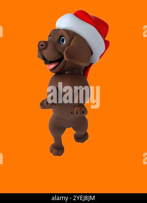Chien de dessin animé 3D amusant Banque D'Images