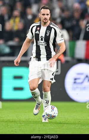 Torino, Italie. 30 octobre 2024. Federico Gatti de la Juventus en action lors du match de Serie A entre la Juventus et Parme au stade Allianz de Turin, Italie - mercredi 30 octobre 2024. Sport - Soccer . (Photo de Tano Pecoraro/Lapresse) crédit : LaPresse/Alamy Live News Banque D'Images