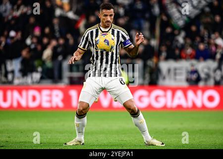 Torino, Italie. 10 mars 2024. Danilo de la Juventus pendant le match de football Serie A entre la Juventus et Atalanta au stade Allianz de Turin, dans le nord-ouest de l'Italie - dimanche 10 mars 2024. Sport - Soccer . (Photo de Marco Alpozzi/Lapresse) crédit : LaPresse/Alamy Live News Banque D'Images