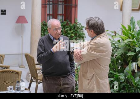 Séville, 10/27/2023. Entretien avec Alfonso Guerra par Ignacio Camacho. Photo : JM Serrano. Archsev. Crédit : album / Archivo ABC / Juan Manuel Serrano Becerra Banque D'Images