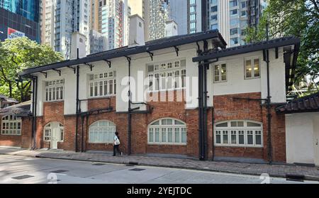 Le centre spatial d'art de rue pétrolière sur Electric Road, North point, Hong Kong. Banque D'Images