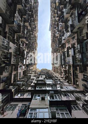 Le Monster building ( Yick Fat building ) à Quarry Bay, Hong Kong. Banque D'Images