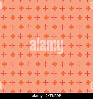 Motif répétitif sans couture de petites fleurs sur un fond pastel Banque D'Images