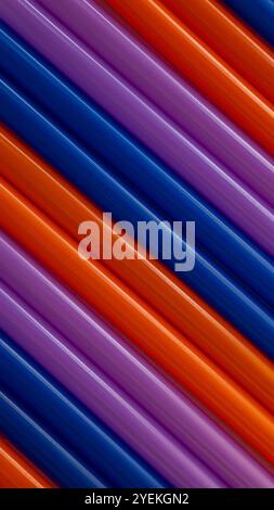 Beaux motifs formés par de la paille colorée. Banque D'Images