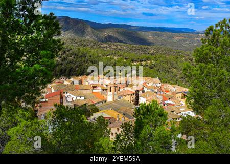 Rasquera, Tarragone, Espagne Banque D'Images