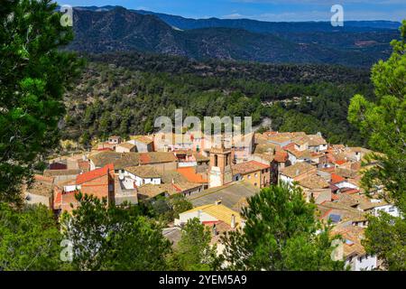 Rasquera, Tarragone, Espagne Banque D'Images