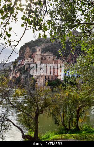 Miravet, Tarragone, Espagne Banque D'Images