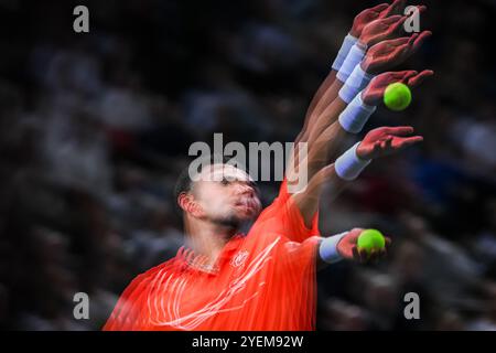 Arthur FILS lors de la quatrième journée du tournoi de tennis Rolex Paris Masters 2024, ATP Masters 1000 le 31 octobre 2024 à Accor Arena à Paris Banque D'Images