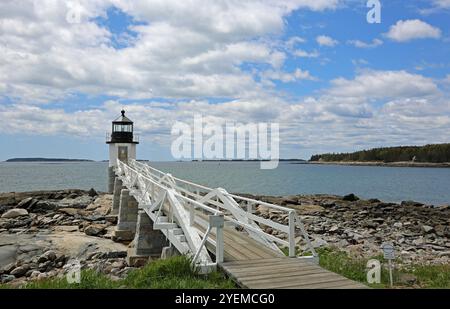 Pittoresque Marshall point - Maine Banque D'Images