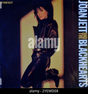 Joan Jett et les Blackhearts - Up Your Alley - couverture vinyle originale Banque D'Images