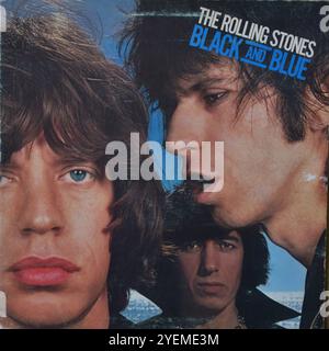 The Rolling Stones - Noir et Bleu - couverture en vinyle originale Banque D'Images