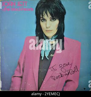 Joan Jett & The Blackhearts - I Love Rock`n Roll - couverture vinyle originale Banque D'Images