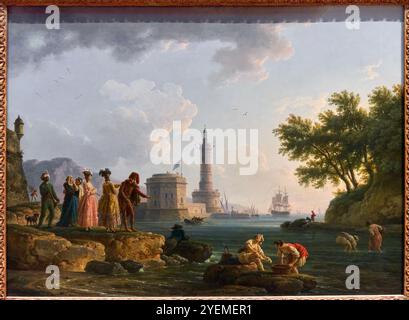 A Sea-Shore, 1776, Claude-Joseph Vernet (1714-1789), The National Gallery, Londres, ROYAUME-UNI Banque D'Images