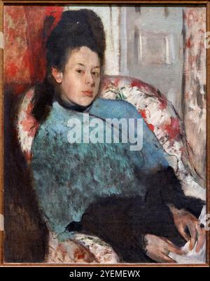 Portrait d'Elena Carafa, vers 1875, Hilaire-Germain-Edgar Degas (1834-1917), National Gallery, Londres, ROYAUME-UNI Banque D'Images