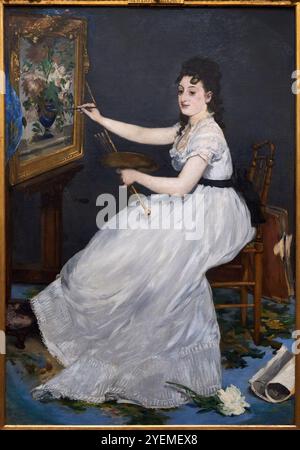 EVA Gonzalès, 1870, Edouard Manet (1832-1883), The National Gallery, Londres, ROYAUME-UNI Banque D'Images