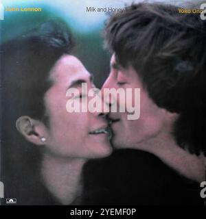 John Lennon & Yoko Ono - lait et miel - couverture vinyle originale Banque D'Images