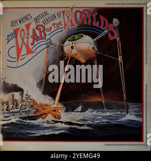 Version musicale de Jeff Wayne de la Guerre des mondes - couverture en vinyle originale Banque D'Images