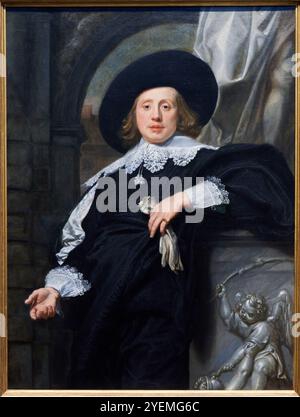 Portrait d'un homme, 1636, artiste flamand inconnu, The National Gallery, Londres, ROYAUME-UNI Banque D'Images