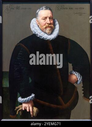 Portrait d'un homme inconnu, 56 ans, 1591 ans, Frans Pourbus le jeune (1569-1622), National Gallery, Londres, Royaume-Uni Banque D'Images