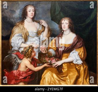 Lady Elizabeth Thimbelby et sa sœur, vers 1635, Anthony van Dyck (1599-1641), The National Gallery, Londres, Royaume-Uni Banque D'Images