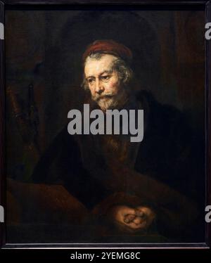 Un vieil homme comme Saint Paul, probablement 1659, Rembrandt (1606-1669), la National Gallery, Londres, ROYAUME-UNI Banque D'Images