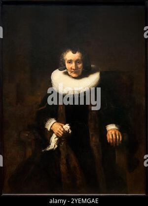 Portrait de Margaretha de Geer, épouse de Jacob Trip, vers 1661, Rembrandt (1606-1669), National Gallery, Londres, ROYAUME-UNI Banque D'Images