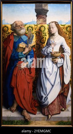 Saints Pierre et Dorothée, probablement 1505-1510, maître du retable Saint-Barthélemy (actif vers 1470 à environ 1510), à la Galerie nationale, Lond Banque D'Images