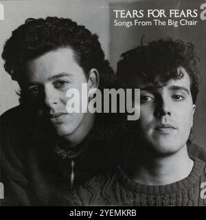 Tears for Fears   Songs from the Big chair - couverture en vinyle originale Banque D'Images