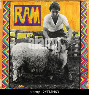 Paul & Linda McCartney Ram - housse en vinyle originale Banque D'Images