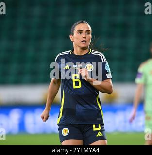 Mardi 29 octobre UEFA WomenÕs European Championship Play-Off Scotland v Hungary Easter Road Stadium , Edinburgh. Scotlands Shannon McGregor Banque D'Images