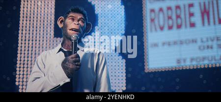 DATE DE SORTIE : 17 janvier 2025. TITRE : Better Man. STUDIO : Sina Studios. RÉALISATEUR : Michael Gracey. PLOT : un profil singulier de la superstar pop britannique Robbie Williams. EN VEDETTE : JONNO DAVIES dans le rôle de Robbie Williams. (Crédit image : © Sina Studios/Entertainment Pictures/ZUMAPRESS.com) USAGE ÉDITORIAL UNIQUEMENT ! Non destiné à UN USAGE commercial ! Banque D'Images