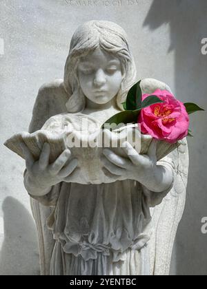 The Shell Girl, cimetière Bonaventure, Savannah, Géorgie Banque D'Images