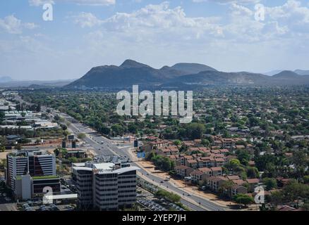 Gaborone. 31 octobre 2024. Cette photo prise le 31 octobre 2024 montre une vue de Gaborone, Botswana. Crédit : Han Xu/Xinhua/Alamy Live News Banque D'Images