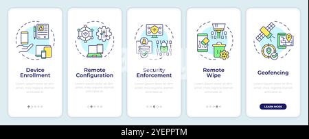 MDM propose l'intégration de l'écran de l'application mobile Illustration de Vecteur