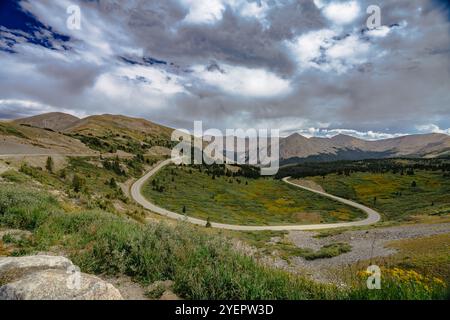 Cottonwood Pass Colorado surplombe la beauté Banque D'Images