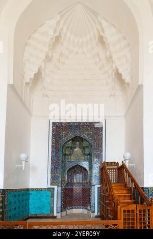 Voir mihrab (nisch) historique mosquée Kalyan qui est le lieu principal dans le Saint Boukhara. Mosquée Kalyan, composant POI-Kalyan ensemble est le m central Banque D'Images